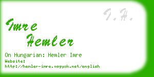 imre hemler business card